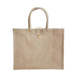 Jute Bag with Button Closure