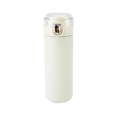 Click Open Double Wall Thermal Travel Tumbler 400ml- White