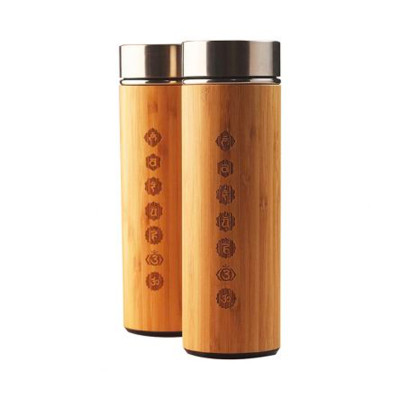 Double Wall Bamboo Flask- 450ml