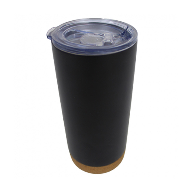 Steel Black mug with Cork Bottom