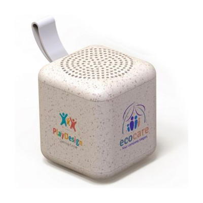 Wheat straw Bluetooth Mini speaker with TWS and Selfie button