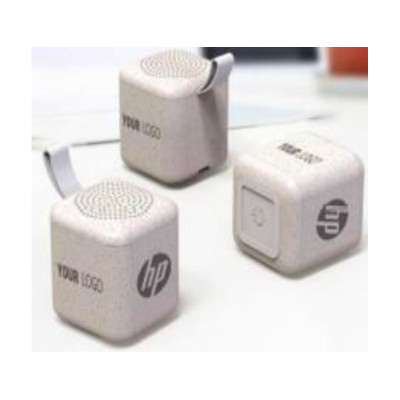 Wheat straw Bluetooth Mini speaker with TWS and Selfie button