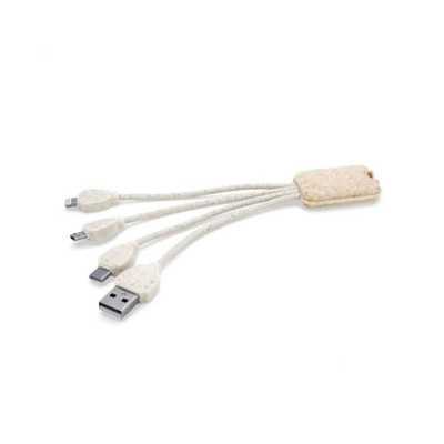 Wheat straw 4 in 1 Charging cable